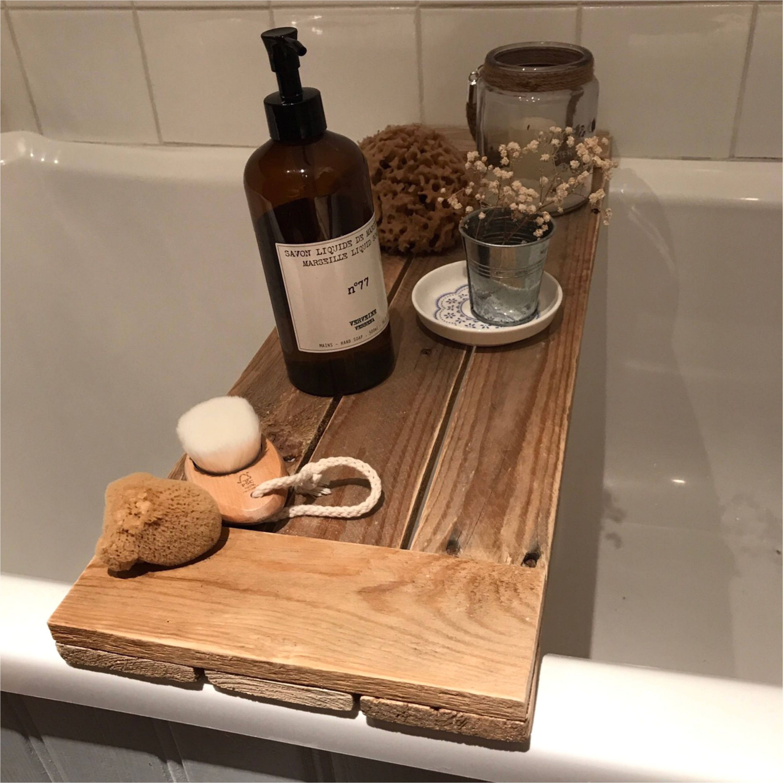 rustic bath caddy