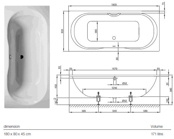 Bathtub Height Uk Bette Sign Bath Close Up View and Technical Specifications