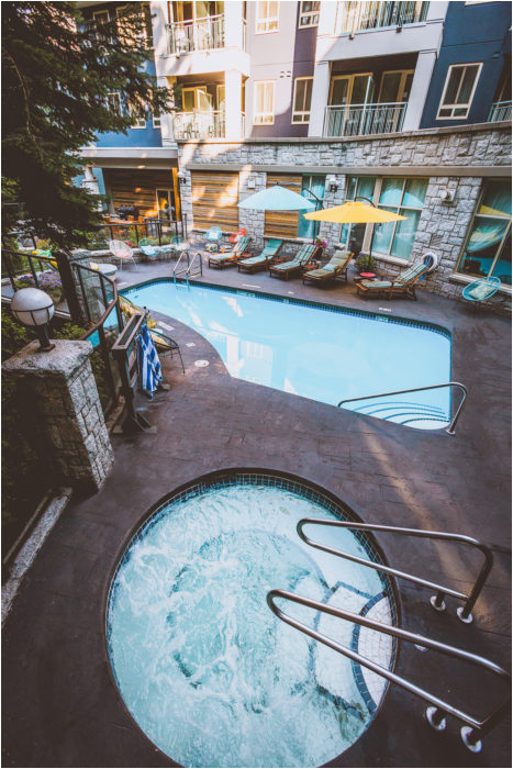 hot tub and pool