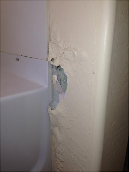 Bathtub Painting Near Me Repairing Damaged Drywall Section Adjacent to Shower