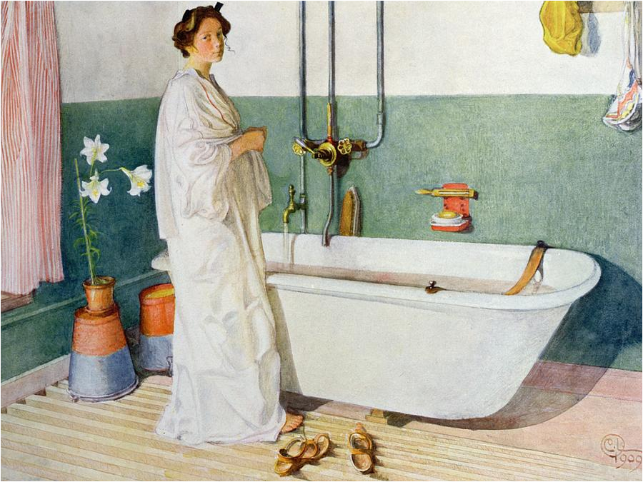 bathroom scene lisbeth carl larsson