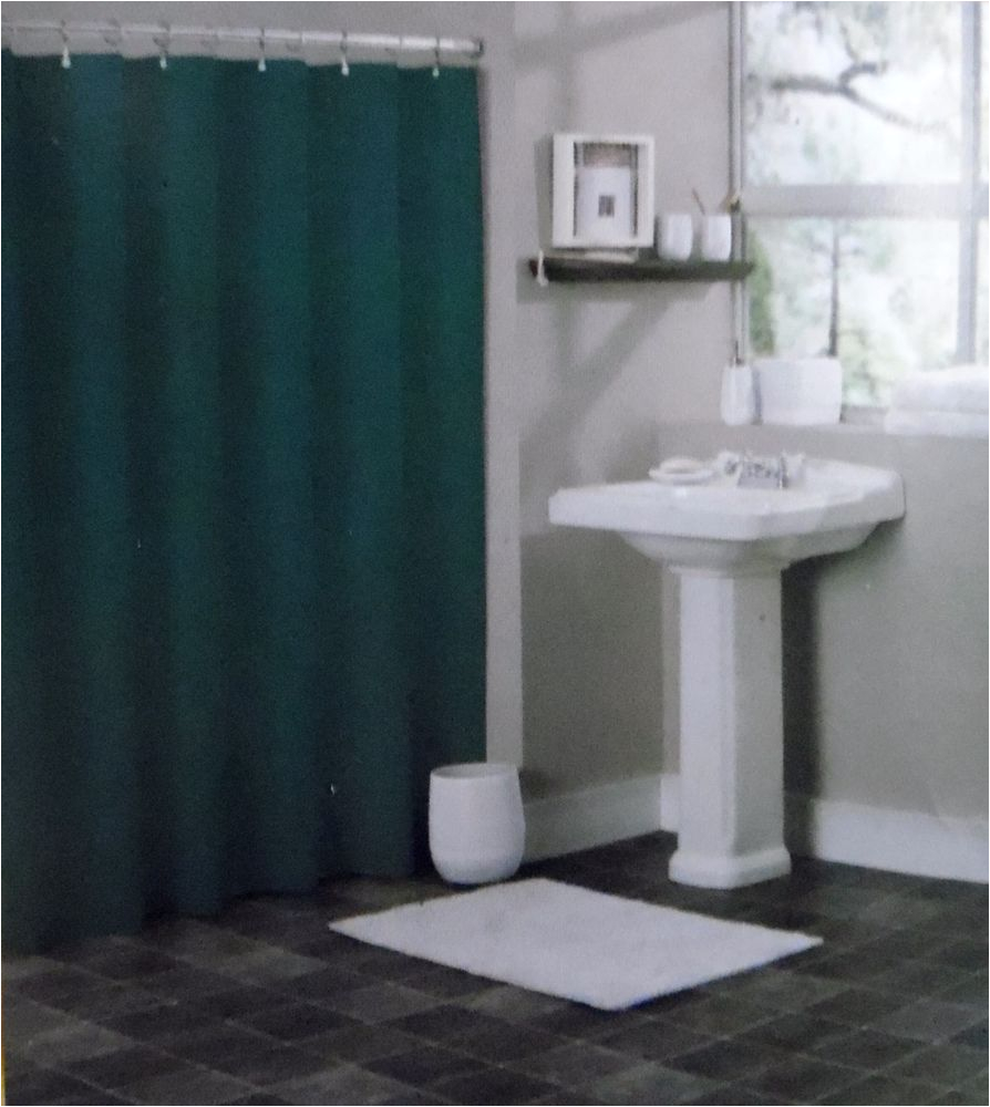 Bathtub Plastic Liner solid Hunter Green Bathroom Vinyl Plastic Shower Curtain