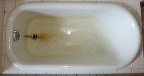 help rust stains fiberglass bathtub