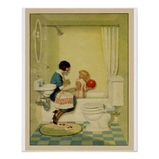 Bathtub Prints Uk Old Fashioned Bathroom Scene Posters