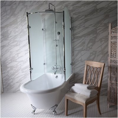 Bathtub Surround Alternatives Oasis Vintage Antique Clawfoot Tub with Glass Shower Surround