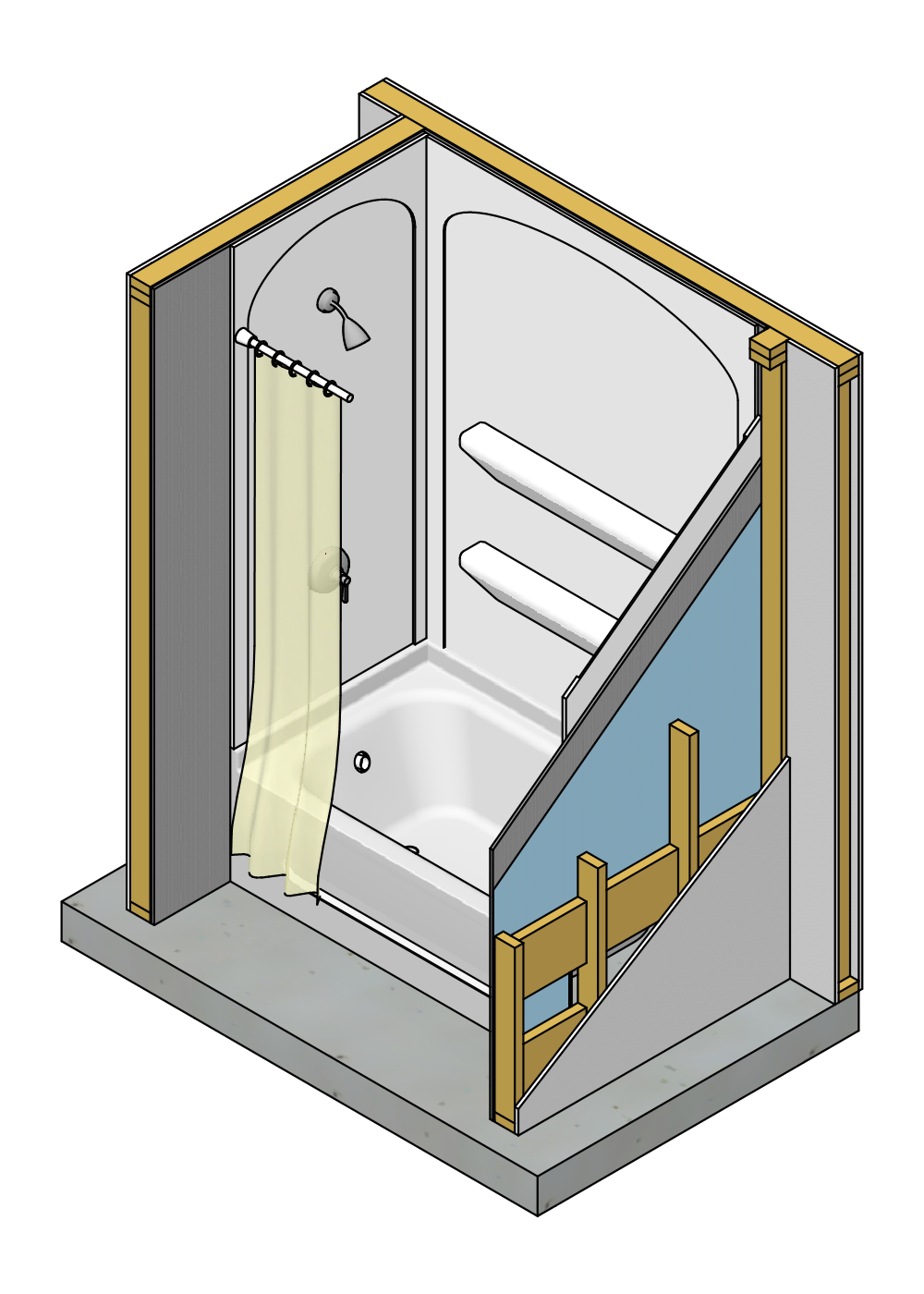 bathtub size 57 long