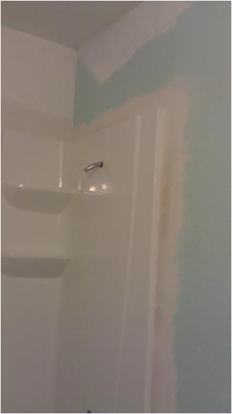 type drywall over tub surround flange