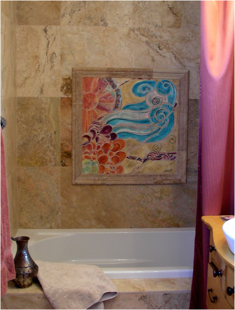 Handmade Tile Mosaic Insert traditional bathroom phoenix