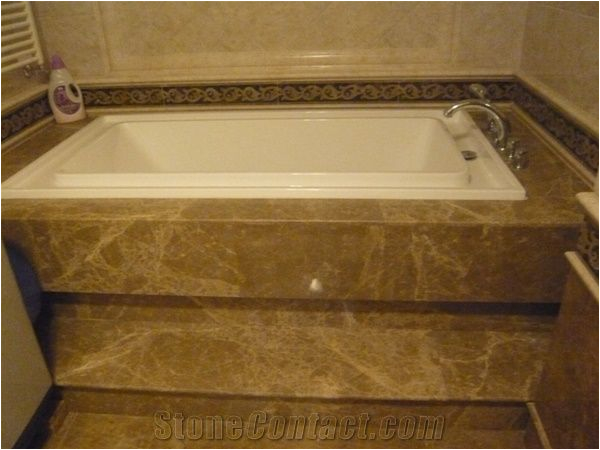 Bathtub Surround Light Light Emperador Marble Bathtub Surround Bathroom Decor