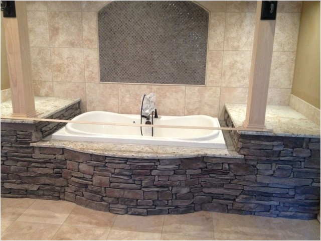 Cultured stone tub surround traditional bathtubs other metro