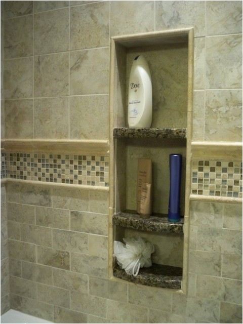 Tub surround storage niches and corner shelves traditional bathroom philadelphia