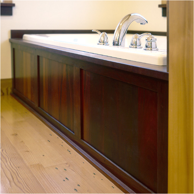 Reclaimed Wood Bathtub Surround traditional bathroom new york