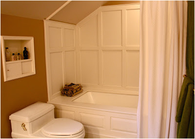 bathtub surround paneled with corian