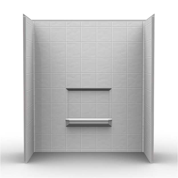 1378 three piece shower wall surround 60 x 30 x 69