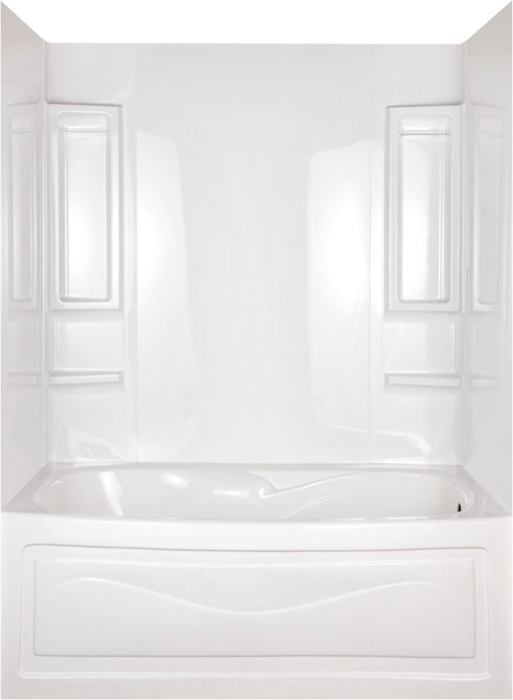 pntage bathtub wall surround white