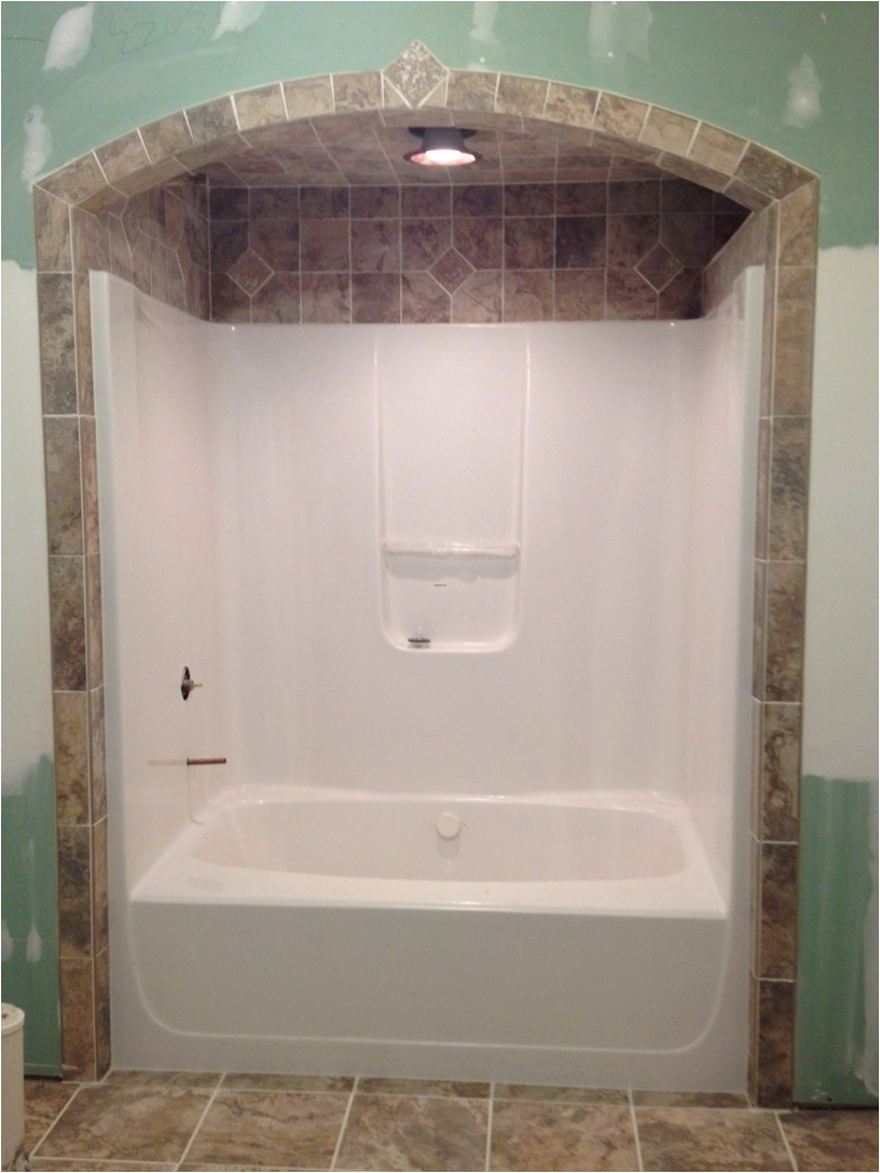 bathtub tile like the idea of tile around and above showertub surround less grout to clean