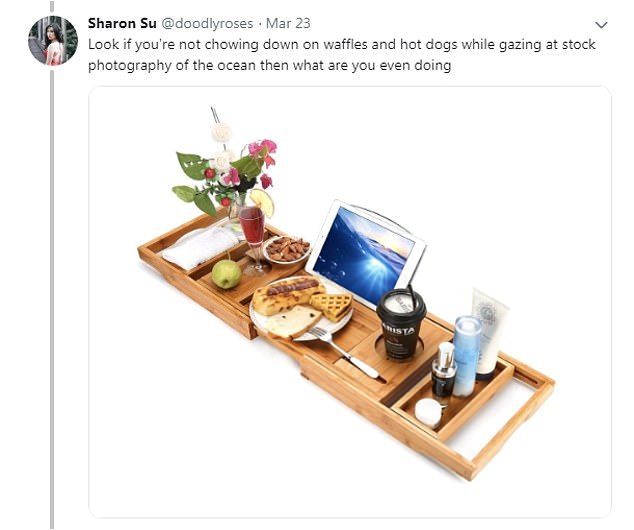 Twitter mocks bathtub tray ads showing women relaxing