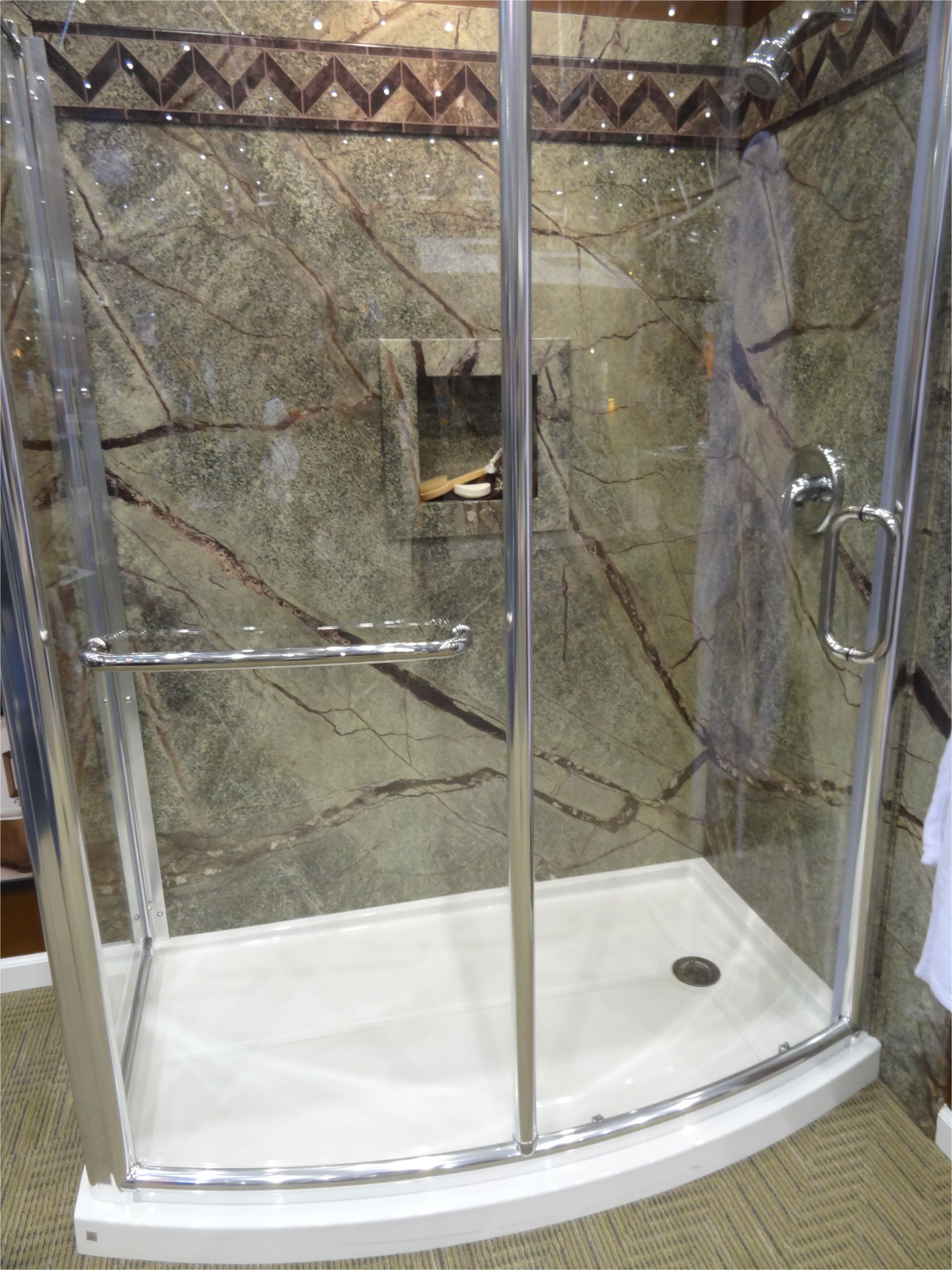 introducing high curved glass shower enclosure bathtub shower conversions cost petitive price