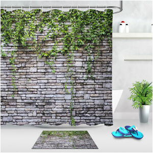 Bathtub Wall Liners for Sale 72" Bathroom Decor Old Brick Wall with Green Ivy Shower