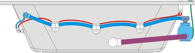 DIY Jacuzzi Whirlpool kit with 6 4 jets pump suction