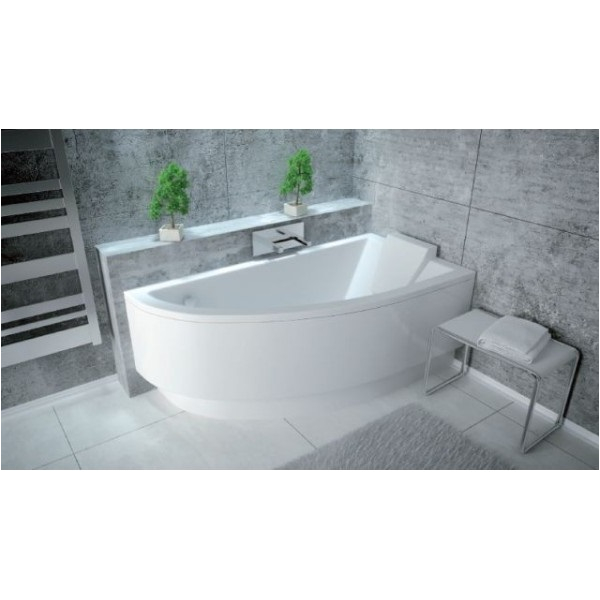 offset corner bath practica space saver 1500 mm x 700 mm 150 cm x 70 cm front panel incl right hand