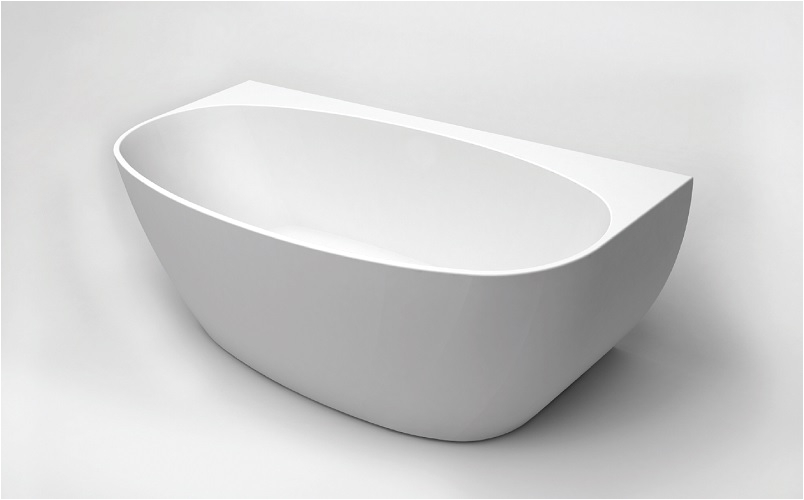 Bathtubs 1500mm 1500mm Oval Back to Wall Bath Tub Bathrooms A Bud