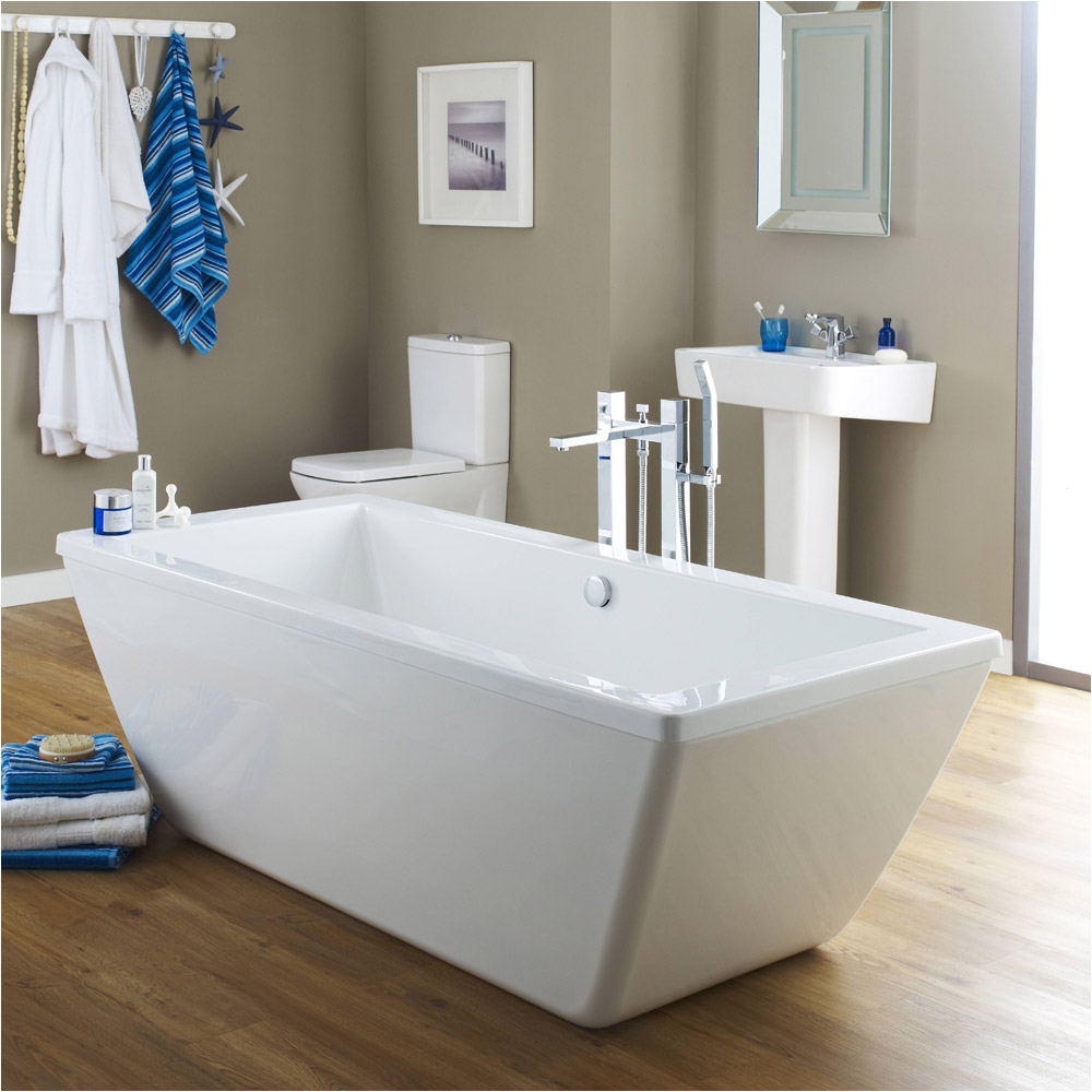trick double ended square freestanding bath nfb006