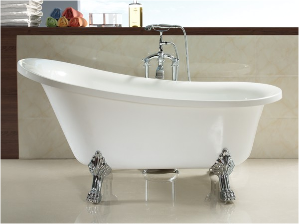 1800mm acrylic slipper clawfoot bathtub