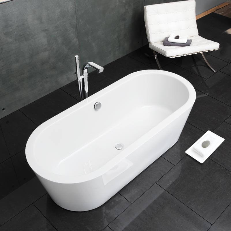 waters baths marsh 1800mm x 783mm double ended freestanding bath linear p