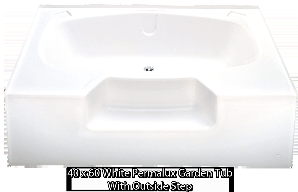 better bath white permalux garden tub outside step 40 x 60