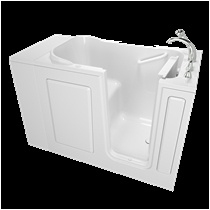 entry series 48x28 inch walk in bathtub with air massage system left hand door and drain
