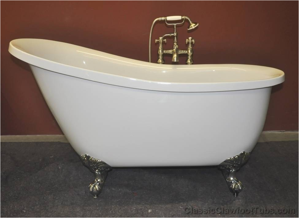 Bathtubs 55 Inch 55" Acrylic Slipper Clawfoot Tub