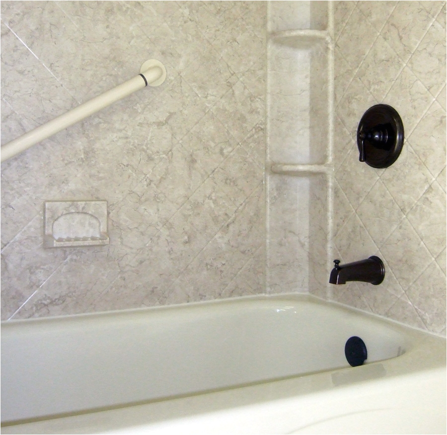 Bathtubs and Walls Bath & Shower Wall Surround with Acrylic Tile & Swanstone