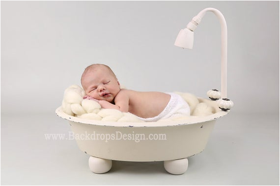 real not digital bathtub prop newborn