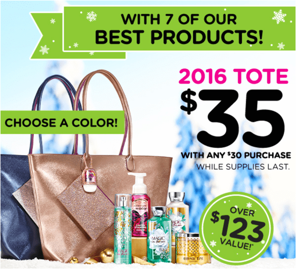 bath body works canada black friday 2016 deals entire store 3 3 free 2016 tote for 35 123 value with any 30 purchase live