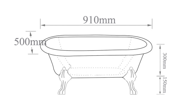 Bathtubs Dimension Small Clawfoot Tub