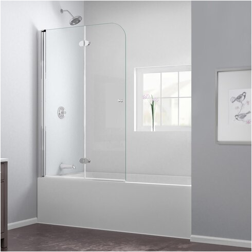 DreamLine Aqua Fold 36 x 58 Hinged Frameless Tub Door DLN3308