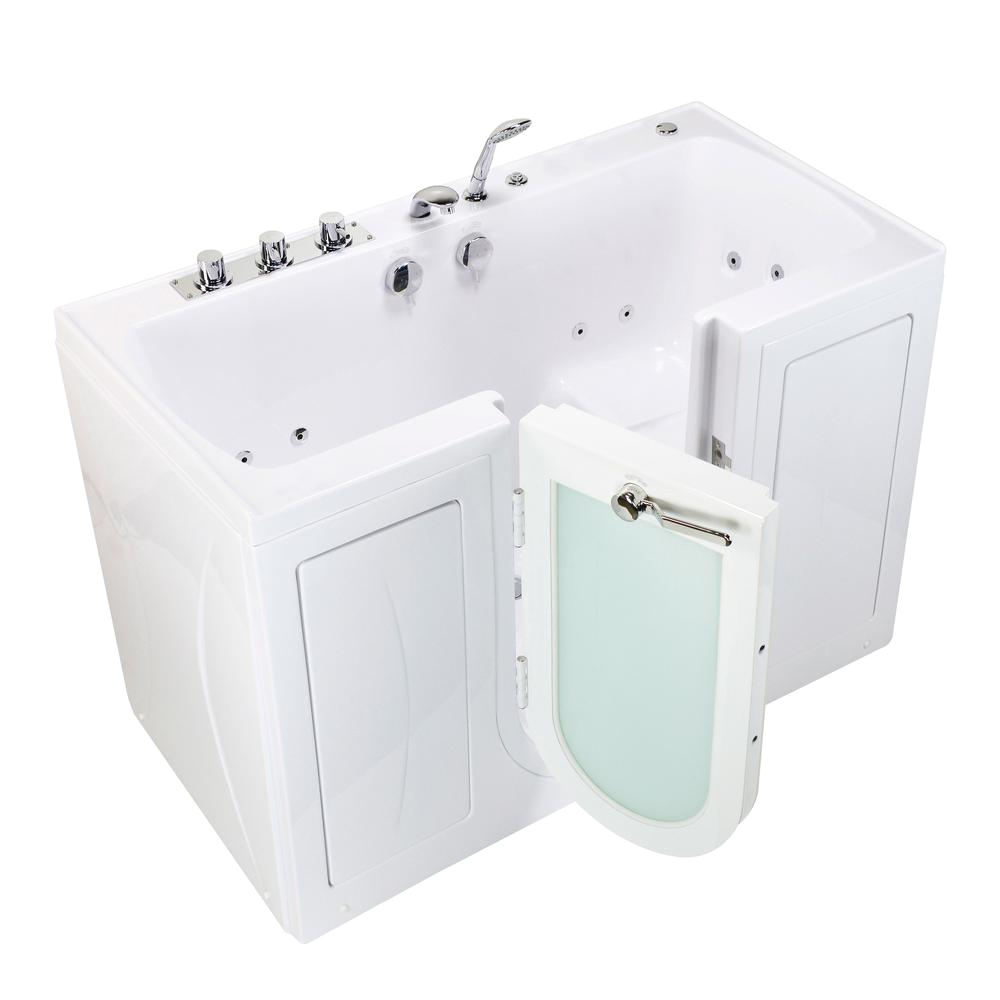 Bathtubs Doors L Ella Tub4two 60 In Acrylic Walk In Whirlpool Bathtub In