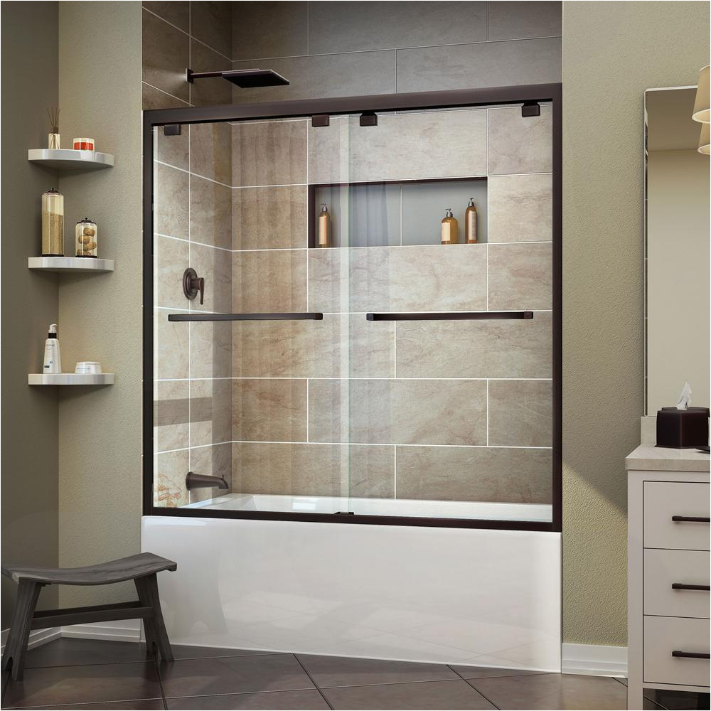 Bathtubs Doors X Dreamline Encore 56 In to 60 In X 58 In Framed bypass