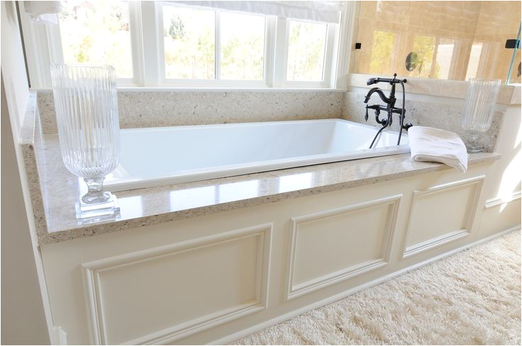 Bathtubs Drop In soaking Traditional Master Bathroom with White Underscore