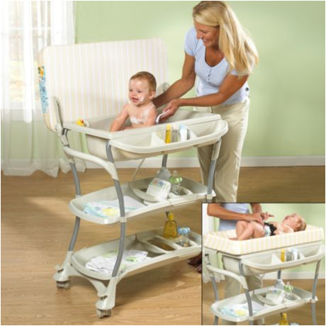 Bathtubs for Infants Primo Euro Spa Baby Bath Tub and Changing Table