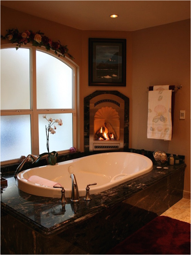 bathroom fireplace ideas