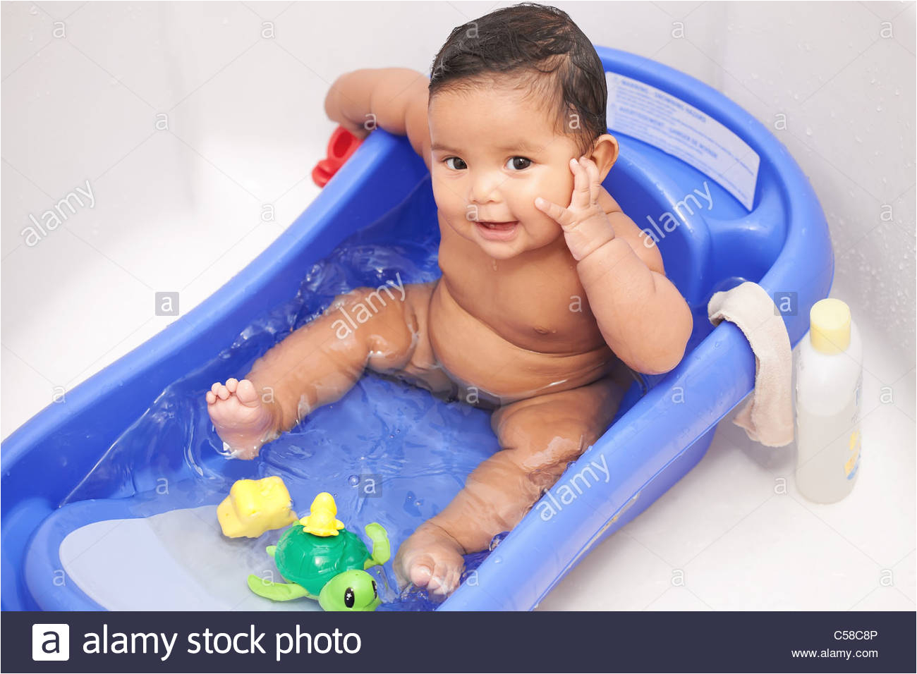 girl washing feet