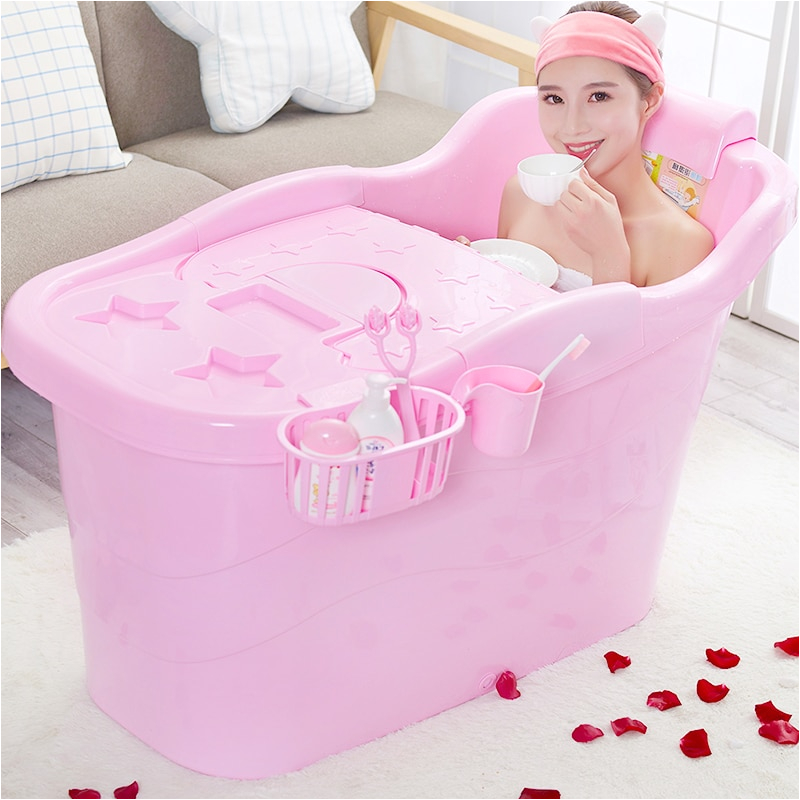 Bathtubs Large 0 Bath Barrel Adult Household Plastic Tub Extra Thick