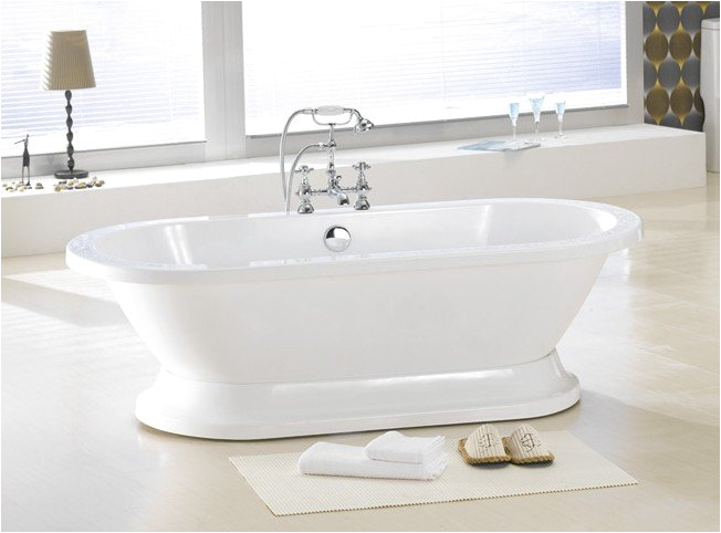 Bathtubs Large 3 Augusta Pedestal Free Standing Bathtub & Faucet Large Clawfoot