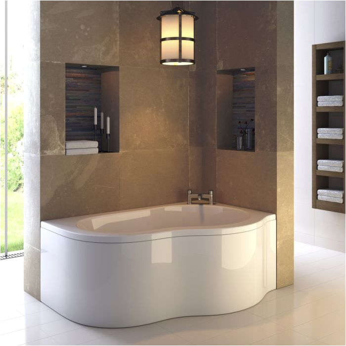 premier estuary 1500mm x 1000mm corner bath and panel right hand