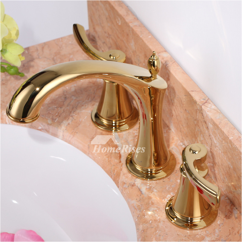 fancy bathtub faucets luxury polished brass widespread 3 hole gold p hois2060 1469