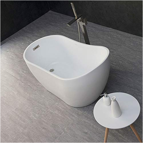 empava 67 made in usa luxury freestanding bathtub acrylic soaking spa tub by empava modern stand alone bathtubs with custom contemporary design white empv ft1518 3