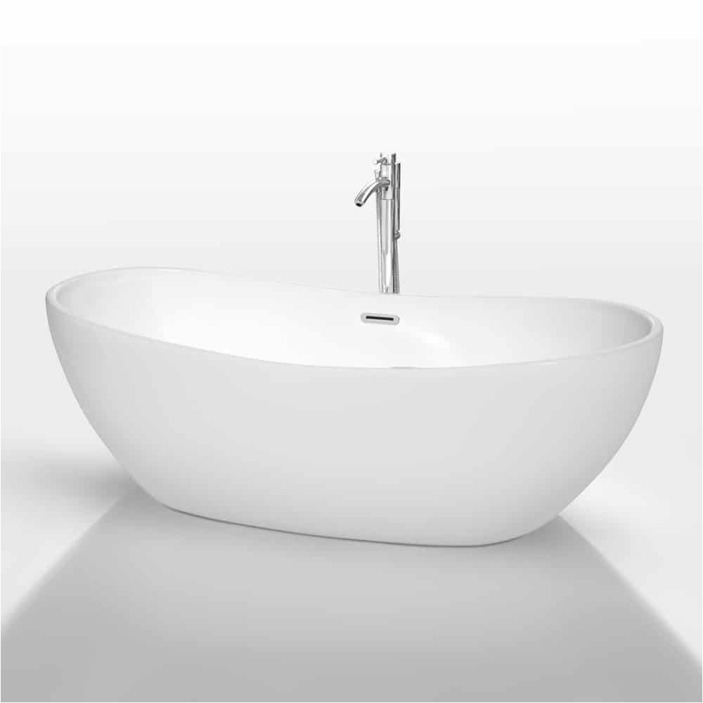 rebecca 70 soaking bathtub by wyndham collection white