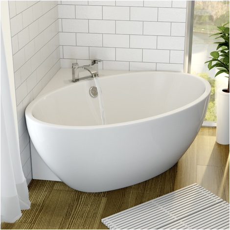 modern corner freestanding bath tub acrylic 1510mm built in waste